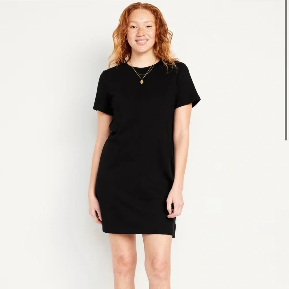 Madewell XS black tee shirt dress short sleeve in excellent like-new condition